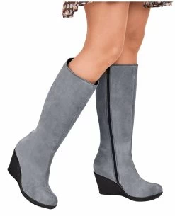 Noosy Women's Genuine Leather Knee High Boots - Grey -Madam Clothing Store b46f19ca 9c85 4b52 ba0f aa16222af9e0