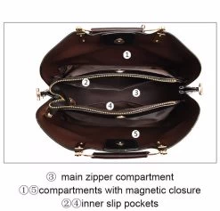 Beakey Ladies Leather Vintage Handbag Large Capacity Shoulder Bag-Black -Madam Clothing Store b4ac82de4fb677bcdc00a46d63905e66