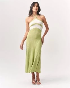 ST MRLO Women's Chevron Midi Dress - Mint Green -Madam Clothing Store b4c3a154f2f27d8e5fd5e810c8483950