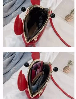 Beakey Crab Shape Handbag Novelty Detachable Shoulder Bag Women's Satchel-Black -Madam Clothing Store b5710d850616ed8785a374f5dacc4065