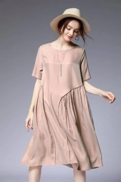 Deli.S Women's Round Neck Dress Khaki -Madam Clothing Store b6ccc653 9d15 487a b77f 57502f6d4b75