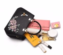 Beakey Women Satchel Bags Crossbody Embroidery Handbags-Pink -Madam Clothing Store b6dfe2696a1e881b6463fc7729855e5a 1