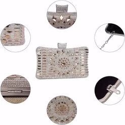 Beakey Women Geometric Diamante Evening Party Clutch Bags-Blue -Madam Clothing Store b75f948bf4343ae5c25b531c2e32a56a 2