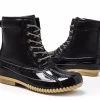 Beakey Outdoor Women Winter Boots Waterproof Lace Up Rain Duck Boots-Black -Madam Clothing Store b913afaec6a10c46a89168e44cb8ac54