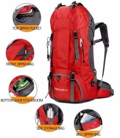 Beakey 60L Waterproof Lightweight Hiking Backpack With Rain Cover For Climbing Camping-Red 11 Beakey 60L Waterproof Lightweight Hiking Backpack With Rain Cover For Climbing Camping-Red -Madam Clothing Store ba1ce0bccd5dab462a37f1d52c063b8a