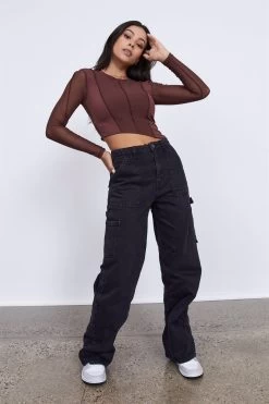 Factorie Exposed Seam Long Sleeve Burgundy 10 Factorie Exposed Seam Long Sleeve Burgundy -Madam Clothing Store ba8c4e0ebf53586d6f6849226ee75c5d