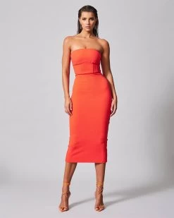BWLDR Women's Bardwell Dress X Kristina - Tangerine