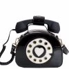 Beakey Women Telephone Shaped Handbag Retro Phone Top-Handle Crossbody Bags-Black -Madam Clothing Store bc2175f5bac094c7b461abf3f648c308