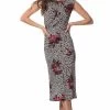 Worship Women's Floral Shift Dress X-Over Detail No Sleeves - Leopard -Madam Clothing Store bc5decde4ac73671149b05d258a2b319