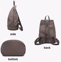 Beakey Gym Backpack With Shoe Compartment Wet Pocket For Women Travel Sports-Khaki -Madam Clothing Store bc9b170f2850a4bb12dec2e0a24e87dd