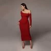Liva Girl Heipi & Co Women's One Shoulder Bodycon Dress - Red -Madam Clothing Store bce3a2b2eab8ac199fe73a0a5f55eb93
