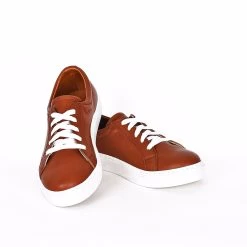 Noosy Women's Genuine Leather Sneakers - Brown -Madam Clothing Store bd0da8a0fa7bff7a44cbc456897ff1ad