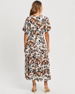 THE FATED Women's Pia Tiered Dress - Gardenia Floral -Madam Clothing Store be4f640b4c34e308aa83913ba05f2177