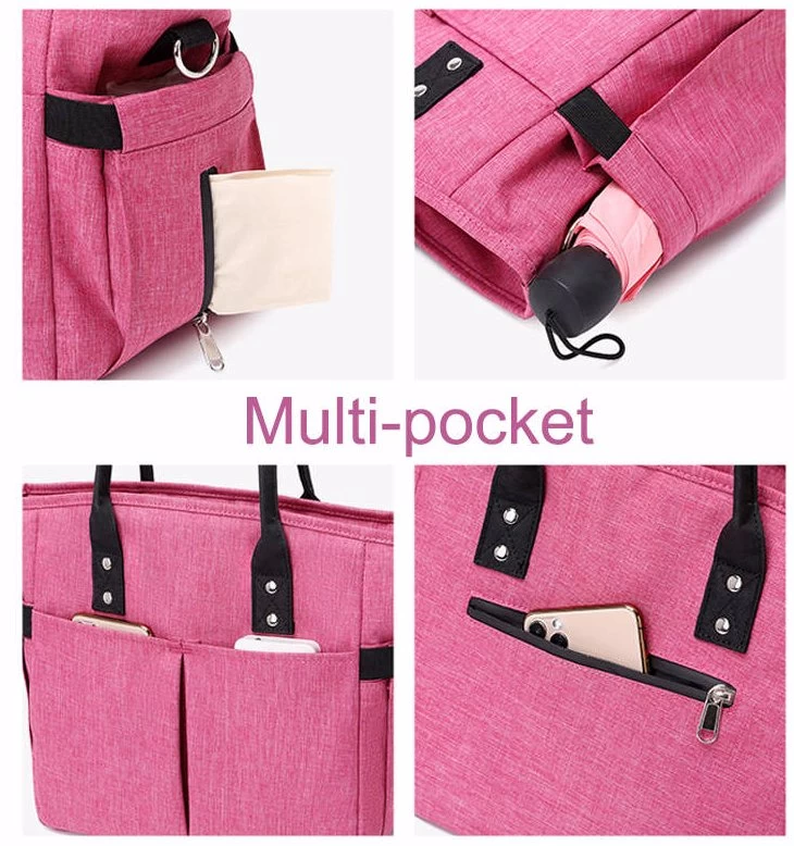 Insulated Lunch Bags Large Tote Adult Lunch Box With Shoulder Strap Side Pockets - RoseRed 7 Insulated Lunch Bags Large Tote Adult Lunch Box With Shoulder Strap Side Pockets - RoseRed - Image 5