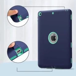 Navy Mint Heavy Duty Shockproof Case Cover For Apple IPad 2 3 4 5 6 7 8 9 Gen IPad Mini -Madam Clothing Store bed7bd41f29efd1cef882fe2e37eae32