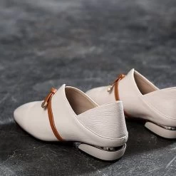 Beakey Womens Square Toe Low Heel Loafer Casual Slip-ons-Beige 11 Beakey Womens Square Toe Low Heel Loafer Casual Slip-ons-Beige -Madam Clothing Store bef236efa433bca520f18991f4339111