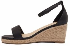 Womens Footwear Ravella Bloom Black Smooth Wedges -Madam Clothing Store bf03acc5cd3071b94df34bb8bcdb9f1e