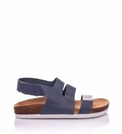 Moosefield Unisex Leather Sandals - Dark Blue