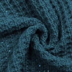 Beakey Womens Cowl Neck Knit Asymmetric Hem Sweater With 5 Buttons-Peacock Blue -Madam Clothing Store bff4ed91e181389ea3ccca100325e75b