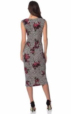 Worship Women's Floral Shift Dress X-Over Detail No Sleeves - Leopard 7 Worship Women's Floral Shift Dress X-Over Detail No Sleeves - Leopard -Madam Clothing Store c155d26551d34f520c854e0974c5e2d5
