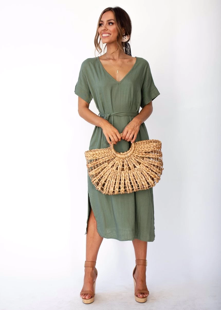 Pretty Summer Women's Dress - Green