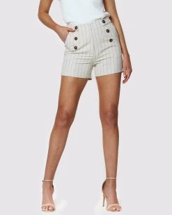 Amelius Women's Honour Pinstripe Shorts Multi