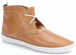 Effegie Women's Sandi Italian Leather Lace Up Shoe - Brandy