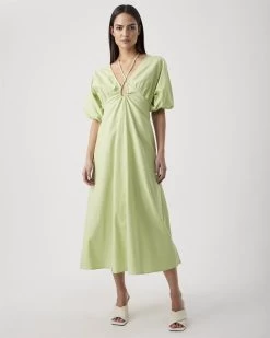 ST MRLO Women's Blossom Midi Dress - Mint Green