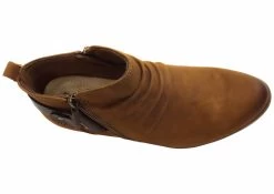 Planet Shoes Callista Womens Comfortable Low Heel Leather Ankle Boots - Almond -Madam Clothing Store d39fc07604de1ad5b3534c3cc393a09a