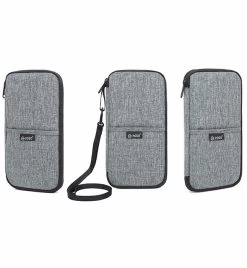 Travel Wallet Basics RFID Travel Passport Wallet Organizer - Grey -Madam Clothing Store d3dde19caf4353ee72da47174041e4ea