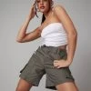 Factorie Baggy Cargo Short Khaki -Madam Clothing Store d3ead197f0ca04c5702ff2fc97d7fd69