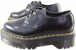 Dr. Martens Dr Martens 1461 Quad Polished Smooth Lace Up Comfortable Unisex Shoes - Black -Madam Clothing Store d7919977de450fce70ba9d866dc4e6d3