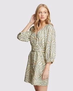 Oxford Women's Peony Grey Animal Print Dress - Grey/Ecru -Madam Clothing Store da34a888ef2c41d15c4e187b0da6a850