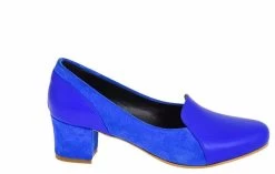 Lizza Women's Genuine Leather Pumps - Blue