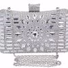 Beakey Women Geometric Diamante Evening Party Clutch Bags-Silver -Madam Clothing Store dbd5b638b8c2dd24f1893e48f5913b6e