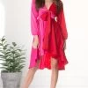 Stylish Pink Red Dress -Madam Clothing Store dc015b63fe88f88a1e37f5e2f92f448f