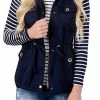 Womens Lightweight Sleeveless Military Anorak Cargo Vest No Hood-Dark Blue -Madam Clothing Store dc560a790f467dada34be426786145b8