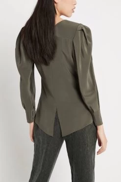 Sass & Bide Women's The Ambience Tops - Dark Khaki -Madam Clothing Store dd0d52ff 74af 4cd7 85b4 889f46bc7ce4