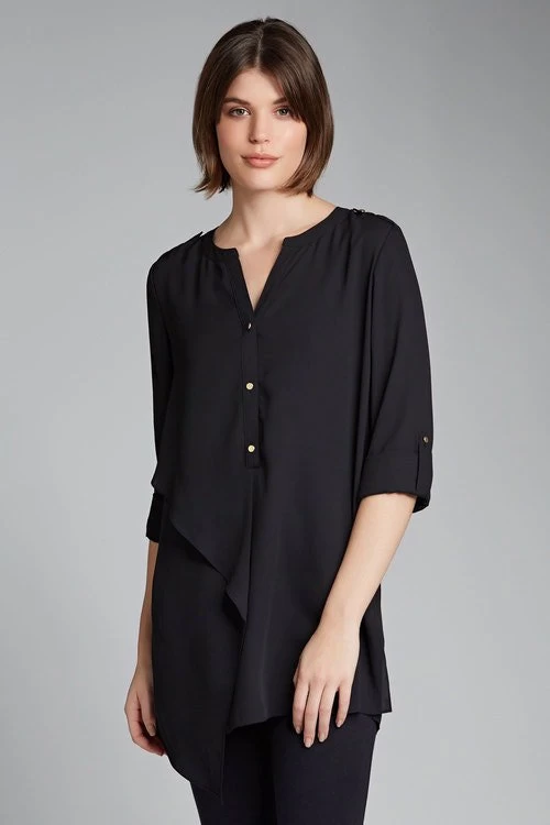 Capture Drape Front Shirt Black 4 Capture Drape Front Shirt Black - Image 2