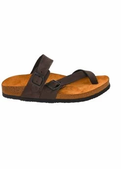 Moosefield Unisex Leather Sandals - Brown