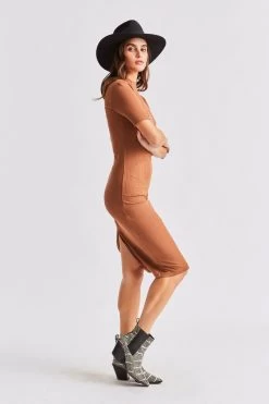 Brixton Women's Lisa Midi Dress - Hide -Madam Clothing Store e19f5326bca75450a8a8220cbb64e68a