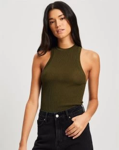ST MRLO Women's Rae Knit Top - Khaki