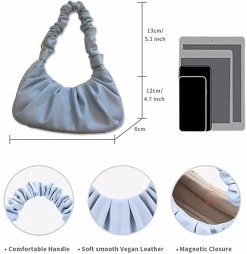 Beakey Gabbi Bag Vegan Leather Vintage Hobo Handbag Fashionable For Women-Blue -Madam Clothing Store e6829695a5bce7670b879363444df5dd