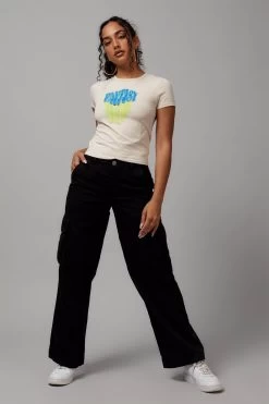 Factorie Fitted Graphic Tee Beige -Madam Clothing Store e70831e53510005881248a954ad44afe