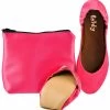 Foldy Women's Foldable Ballerina Flats With Carrying Bag - Fuchsia -Madam Clothing Store e755ab1b aabc 4c36 b8b3 0729968612ba