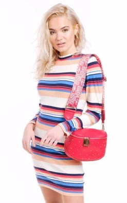 BOSCCOLO Woman's Leather Shoulder Bag Red -Madam Clothing Store e8483d21 426d 4b20 8891 926594057859