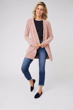Capture Chenille Longline Cardigan Silver -Madam Clothing Store e9cfbf8d4bbdc2bc799fd74f71fa573d