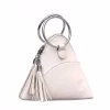 Beakey Women Cute Tassel Clutch PU Leather Triangle Bags-White -Madam Clothing Store e9e8401c015cea500adf1a079df111ba