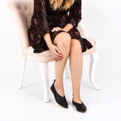 Lizza Women's Foldable Genunie Leather Ballerina Flats - Black -Madam Clothing Store e9f4fee6 49a8 4f4b b728 362dbb48c567