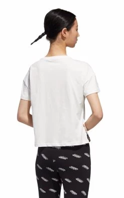 Adidas Womens White U4u Cropped Training Everyday Tee T-Shirt -Madam Clothing Store e9feefa07af9eb942c5b9ef877c2cf64